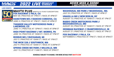 MAVTVPLUS-PR: MAVTV Plus Pro Motocross Championship Live Broadcast Schedule