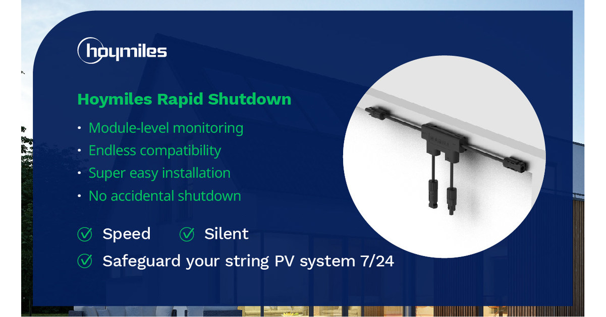 Hoymiles Launches Its Newest Module-level Rapid Shutdown (RSD) System in the US, Thailand and Greater China