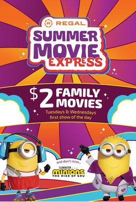 Regal Summer Movie Express offers a great way for families to beat the heat with $2 kid-friendly movies all summer long.