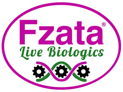 Fzata logo. "Live Biologics" Image of DNA strand with gears. (PRNewsfoto/Fzata, Inc.)
