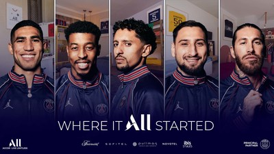 5 hotel rooms in Accor establishments in Paris, Seville, Marrakech, Salerno and São Paulo will be decorated with the childhood memories of five Paris Saint-Germain players : Presnel Kimpembe, Sergio Ramos, Achraf Hakimi, Gianluigi Donnarumma and Marquinhos.