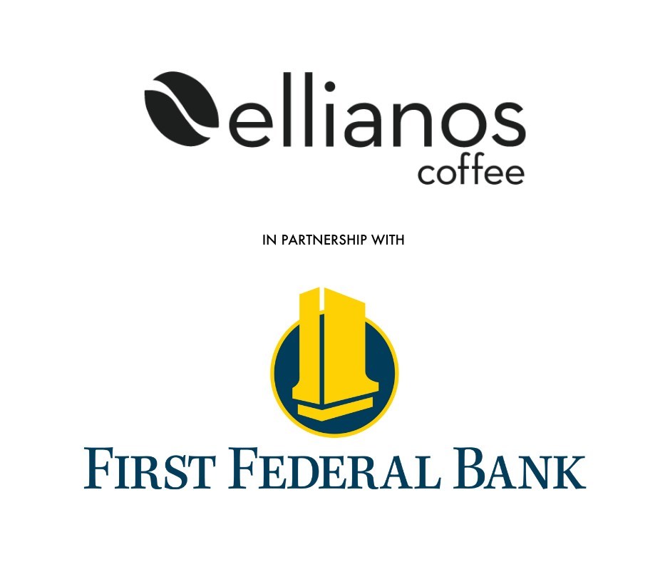 Ellianos Coffee partners with First Federal Bank.