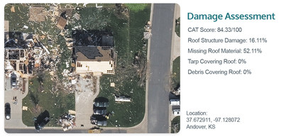 A Damage Assessment report of a tornado-damaged property in Andover, Kansas