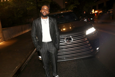 CJ Wallace, son of Christopher “The Notorious B.I.G.” Wallace and head of Frank White organization, standing in front of new Lexus LX 600 at Lexus-sponsored second annual B.I.G. Dinner Gala presented by Lil’ Kim. Photo credit: Getty Images