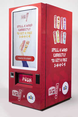 The Hillshire Farm® SNACKED! brand pay with words vending machine will debut on May 25 in New York City and will then appear at the Scripps National Spelling Bee finals in Maryland from May 30  31.