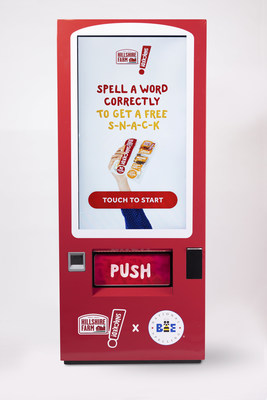 The Hillshire Farm® SNACKED! brand pay with words vending machine will debut on May 25 in New York City and will then appear at the Scripps National Spelling Bee finals in Maryland from May 30  31.