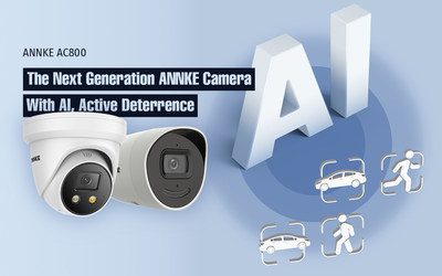 ANNKE unveils the next generation active deterrence camera AC800, feauturing AI-activated active deterrence, two-way talk and color night vision.