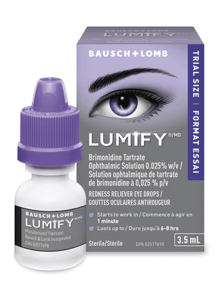 Health Canada has approved LUMIFY® (brimonidine tartrate ophthalmic solution <percent>0.025%</percent> w/v).