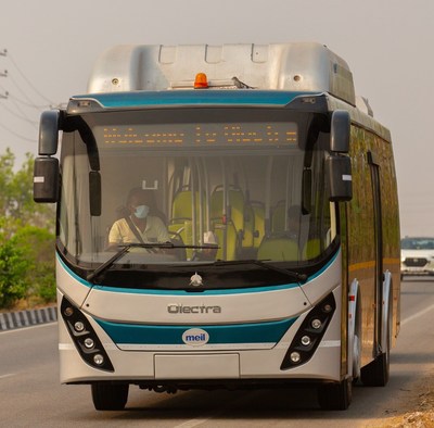 100% Pure Electric buses from OLECTRA (PRNewsfoto/Megha Engineering and Infrastructures Limited (MEIL))