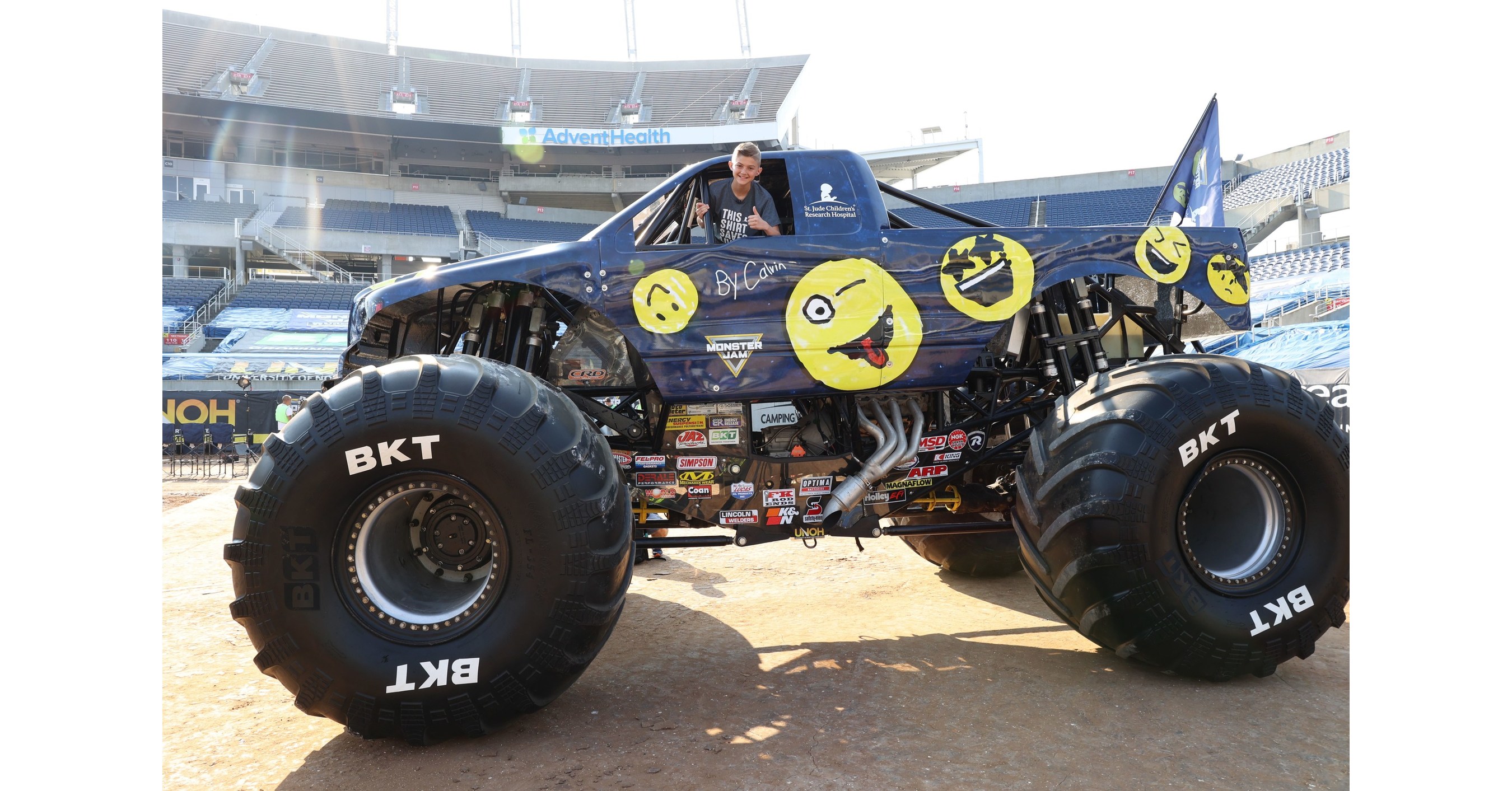 St. Jude patient designs Monster Jam toy truck, surprised with