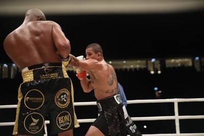 UFC fighter Anderson The Spider Silva represents Limitless on his trunks