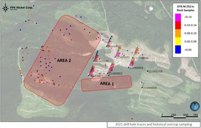 Figure 2: Van Target – Areas of Focus for 2022 Drill Program (CNW Group/FPX Nickel Corp.)