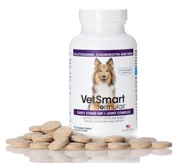 What dogs are most at risk for arthritis and joint disease?  Chubby and overweight dogs.  Dogs that are overly active or inactive.  Dogs that are larger breeds whose sheer size puts added stress and wear and tear on their joints.  Prevent the pain and problems BEFORE they start with Veterinarian Strength VetSmart Formulas Early Stage Hip + Joint Complex.