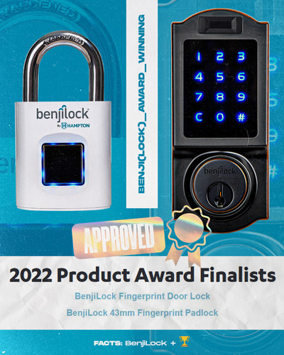 The BenjiLock products were among the 2022 Smart Home Mark of Excellence Awards Finalists.