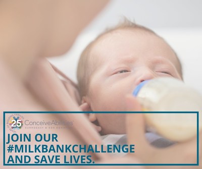 ConceiveAbilities Surrogacy Agency launches #MilkBankChallenge to support local milk banks and help families feed their babies during the infant formula shortage.