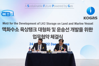 CB&I Signs MoU with Korea Gas Corporation to Support Hydrogen Economy in South Korea