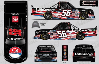 Hill Motorsports no. 56 Toyota Tundra paint scheme for NASCAR Truck Series race at Charlotte on May 27th, 2022.
