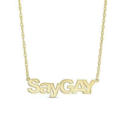 Banter by Piercing Pagoda x It Gets Better Project limited-edition nameplate necklace