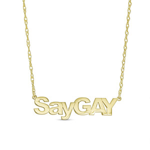 Banter by Piercing Pagoda Introduces 'SayGAY' Nameplate Necklace in Partnership with the It Gets Better Project to Celebrate Pride Month