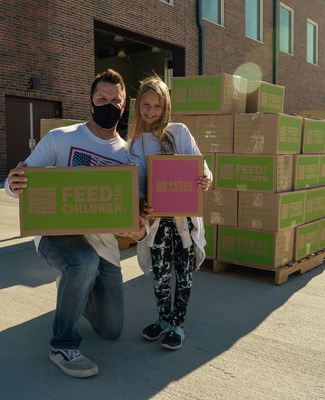 Volunteers distribute food and essentials to military families at a Feed the Children distribution event. The nonprofit has established the Military Family Fund to deliver nonperishable food, household essentials, and additional supplies to veterans and active duty servicemen and women coast-to-coast in an effort to help combat stress and financial insecurity.