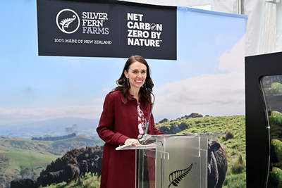 New Zealand Prime Minister Jacinda Ardern speaks at Silver Fern Farms Net Carbon Zero by Nature Angus Beef Launch Event in New York City