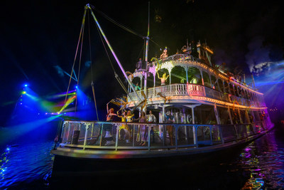 “Fantasmic!” at Disneyland Park — Finale Scene. “Fantasmic!” at Disneyland Park in Anaheim, Calif., is an emotional extravaganza of colorful Disney animated film images, choreographed to an exciting musical score. The waters of the Rivers of America come alive as Mickey Mouse’s power of imagination enables him to create fantastic events and images as seen in beloved Disney classic films like “Fantasia,” “The Jungle Book,” “The Little Mermaid” and more. (Richard Harbaugh/Disneyland Resort)