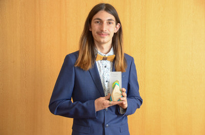 Xavier Courcy-Rioux, lauréat de la catégorie Jeunesse - axe Environnement, des prix Reconnaissance jeunesse du Québec. (Groupe CNW/Cabinet du premier ministre)
