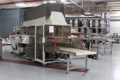 GNPlastics Model GN3725DX Roll-Fed Vacuum Thermoformer, with RSX Robotic Stacker