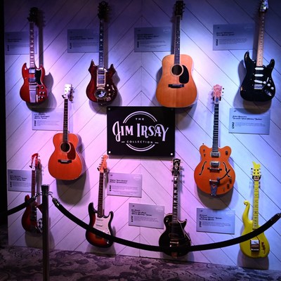 The core of Irsay's collection has always been guitars played by famous rock musicians. Photos courtesy Indianapolis Colts.