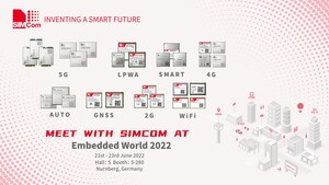 Treffen Sie sich mit SIMCom, dem weltweit führenden Anbieter von IoT-Mobilfunkmodulen und -Lösungen auf der Embedded World 2022