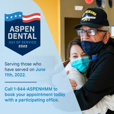 Aspen Dental Day of Service: Free Dental Care for Veterans Nationwide on June 11 (PRNewsfoto/Aspen Dental)