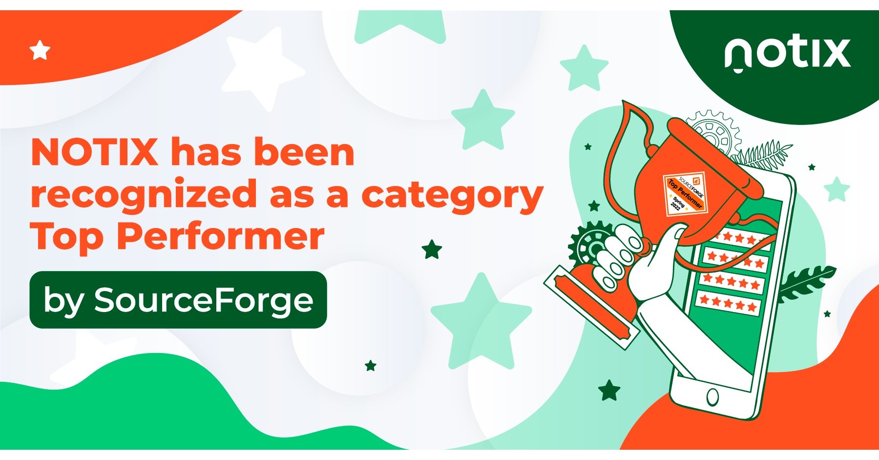 Notix Recognized as a 2022 Top Performer in Push Notifications Software by SourceForge