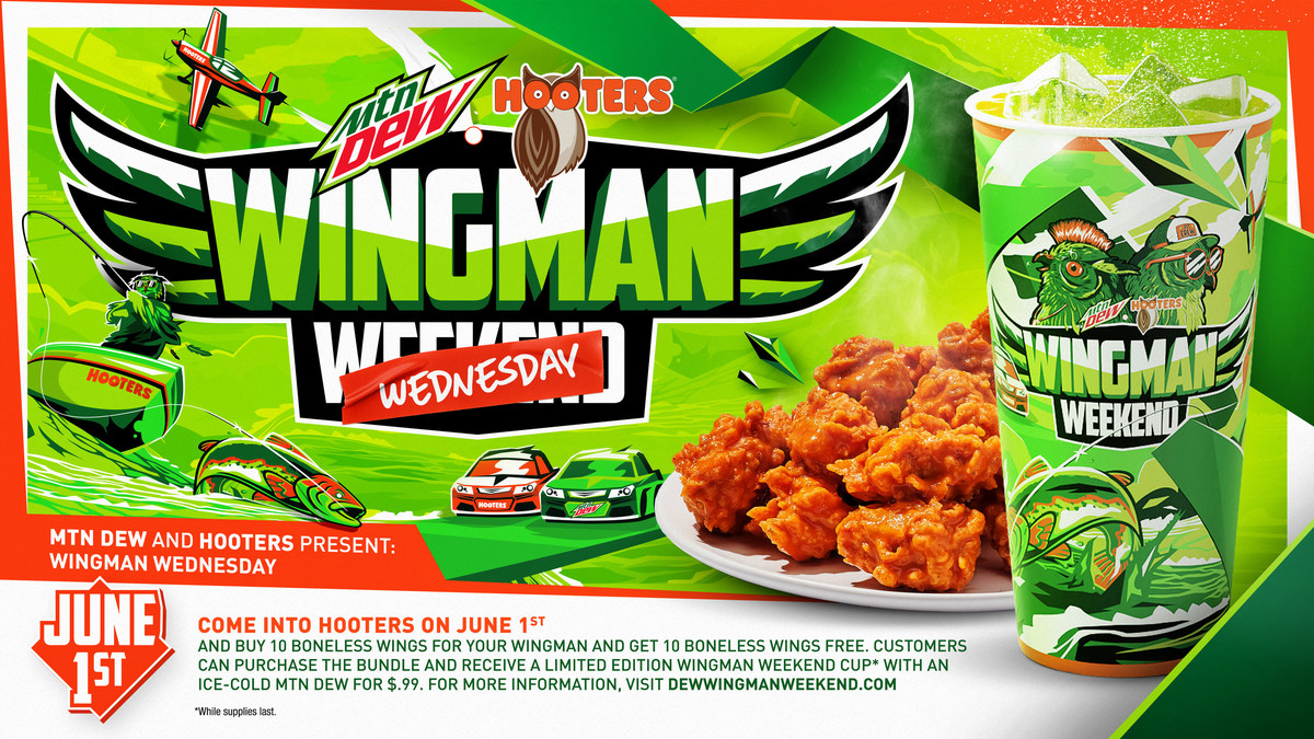 MTN DEW® and Hooters Join Forces To Reward the Ultimate Wingman With Wingman Wednesday Combo Deal and Epic Summer Sweeps - Vimarsana News