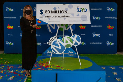 LOTTO MAX TICKET PURCHASED ON OLG.CA RESULTS IN $60 MILLION JACKPOT FOR A HAMILTON RESIDENT