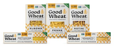 The GoodWheat family of pasta products includes penne, rotini, elbows, fettuccine and spaghetti.