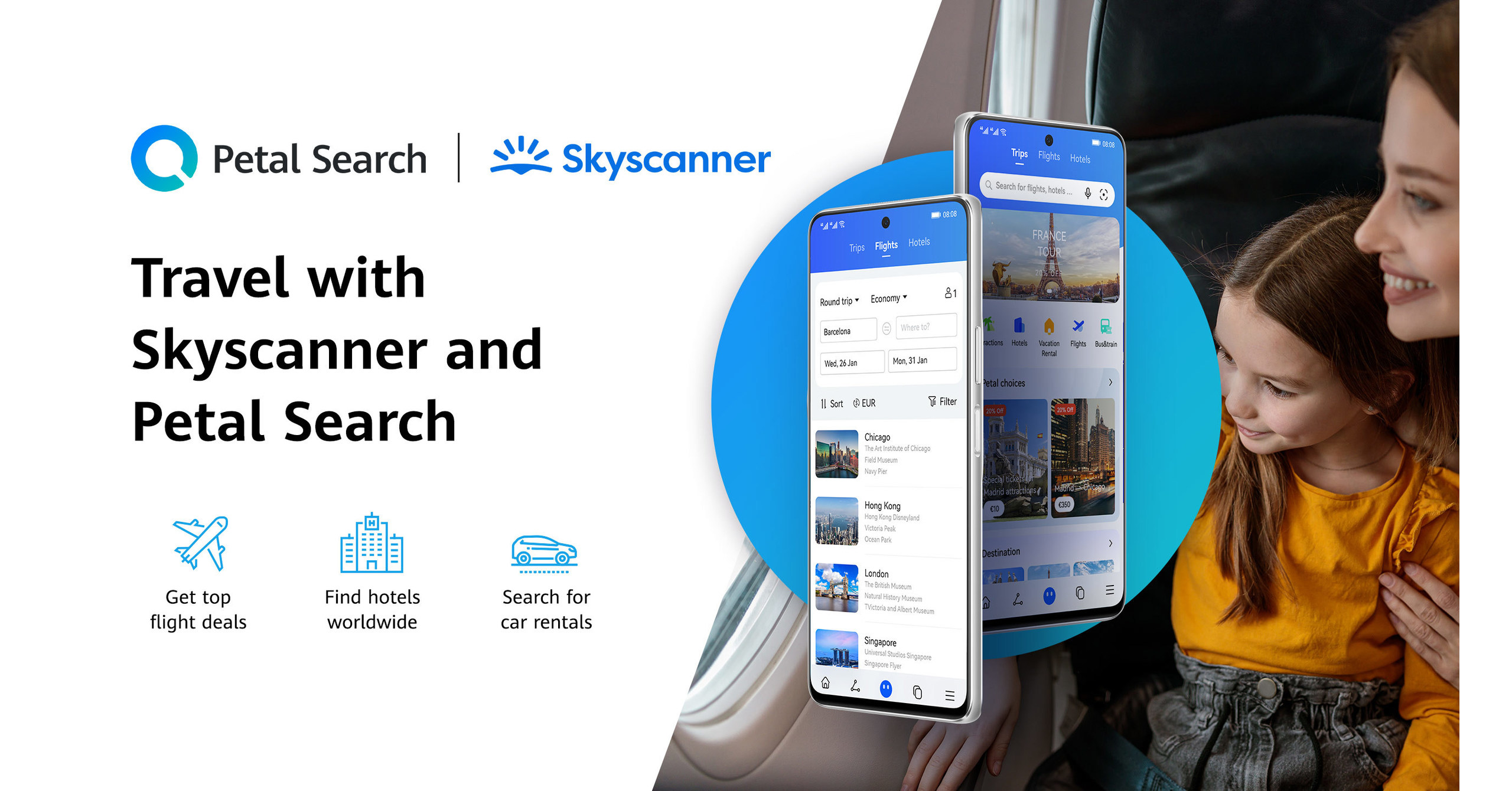 Huawei and Skyscanner form flights partnership to bring even more choice to consumers on Petal Search