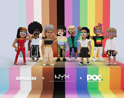NYX Professional Makeup, in partnership with People of Crypto Labs, introduces a new set of digital NFT avatars to showcase diversity in gender expression, culture and skin tones in Web3, inspired by the brand's inclusive shade range. (PRNewsfoto/NYX Professional Makeup)