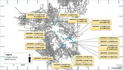 Figure 2: Significant intercepts and Drill hole Locations for the Indian Access Area (plan view) (CNW Group/Superior Gold)