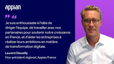 Appian Appoints Laurent Dewailly as Regional Vice President in France