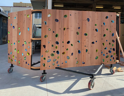 Completed prototype outdoor classroom at Cal Poly State University built by students in the Design Build course taught by Professor Dale Clifford.