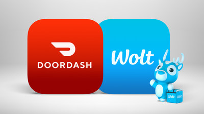 DoorDash and Wolt logos side by side