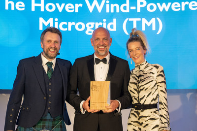 Chris Griffin, president of Hover Energy, accepts Technology Innovation of the Year award
