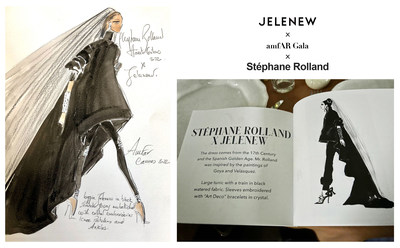 Jelenew x Stéphane Rolland cycling pants-haute couture dress debuted at the amfAR charity auction