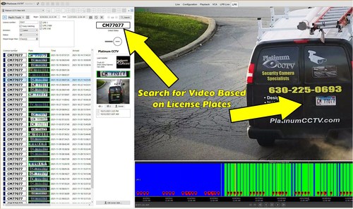 AVM CMS4 software allows searching of license plates from vehicles when used with ANPR LPR security cameras or our NumberOk software license.