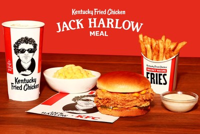 A first class meal all on its own  the new Jack Harlow Meal will be available at participating KFC restaurants nationwide and via KFC.com and the KFC mobile app beginning June 6. (PRNewsfoto/Kentucky Fried Chicken)