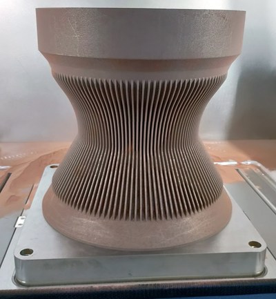 A 3D-Printed Copper Section of the Main Combustion Chamber of Ursa Major’s “Arroway” Rocket Engine