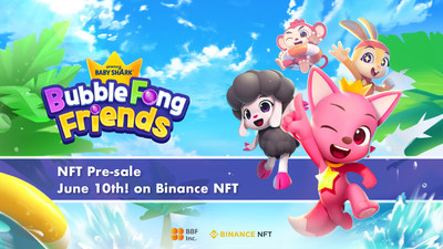 Primeira venda de NFTs do jogo "Baby Shark BubbleFong Friends" na Binance NFT