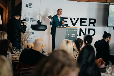 Josh Tosteson, President of Everland, introduced The Forest Plan during a luncheon at Fotografiska Stockholm.