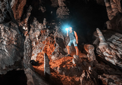 Explore underground caves at Endless Caverns.