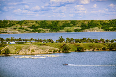 Lake Sakakawea in North Dakota, filled by the Missouri River, offers more shoreline than the Pacific Coast of California. Credit: North Dakota Tourism.